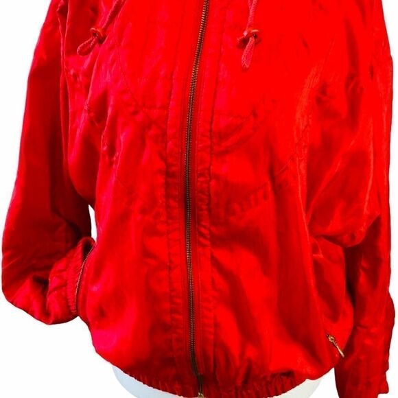 VINTAGE TRAIL Red Satin Bomber Jacket Size Small - Picture 6 of 11